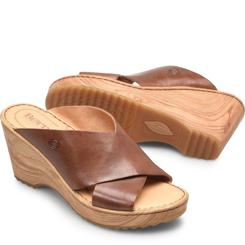 Born Women's Nora Sandals - Luggage (Brown)