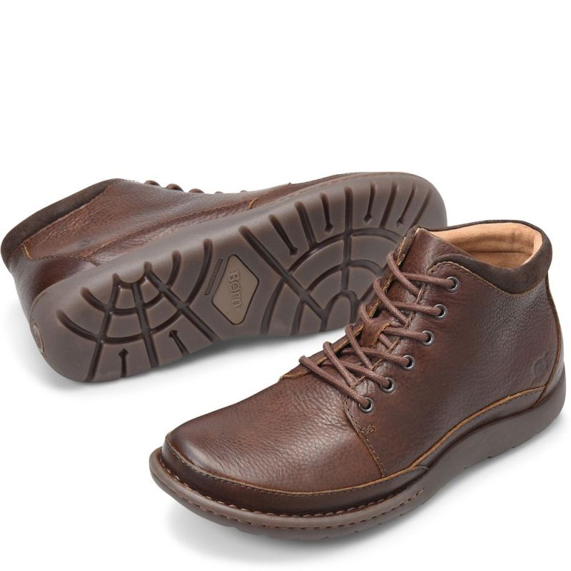 Born Men's Nigel Boots - Dark Brown Combo (Brown)