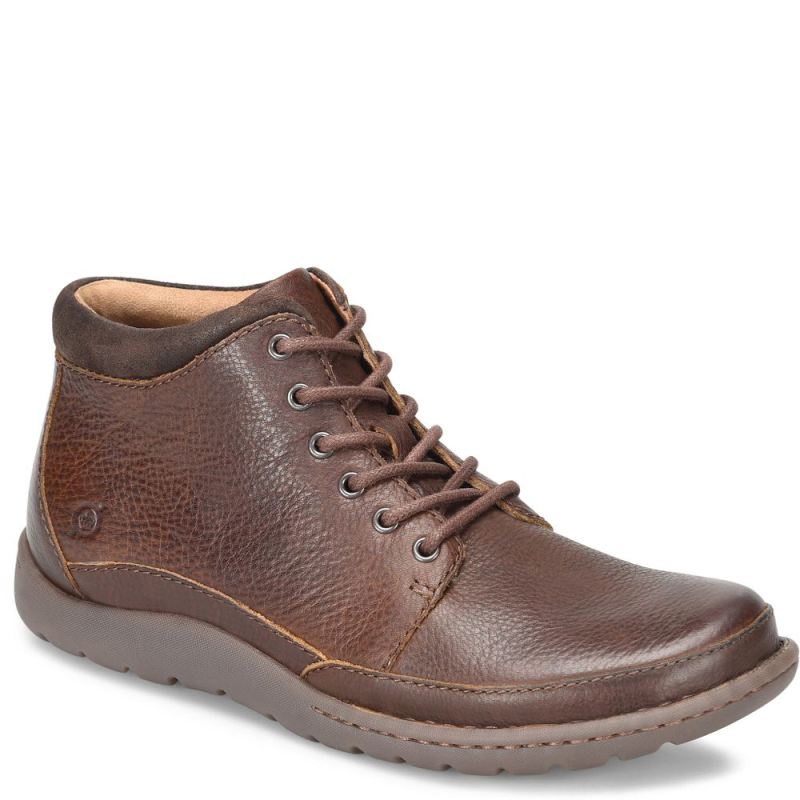 Born Men's Nigel Boots - Dark Brown Combo (Brown)