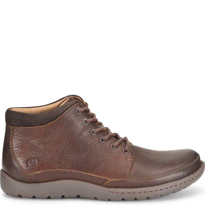 Born Men's Nigel Boots - Dark Brown Combo (Brown)