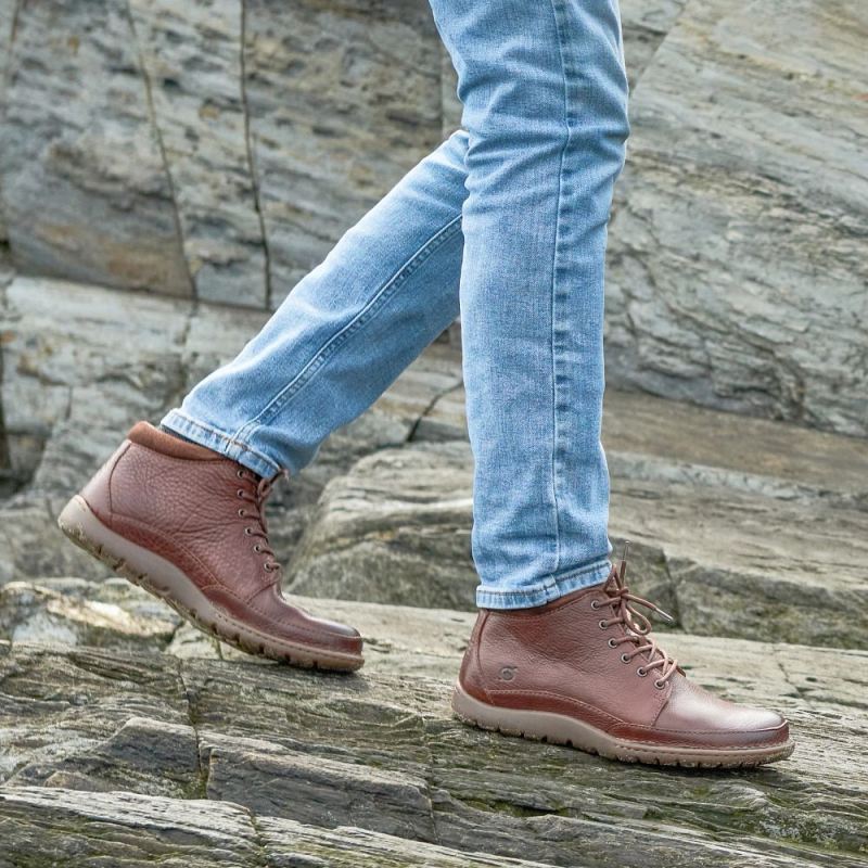Born Men's Nigel Boots - Dark Brown Combo (Brown)