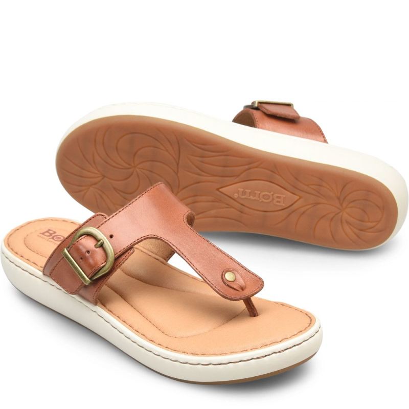 Born Women's Jules Sandals - Cognac Brown (Brown)