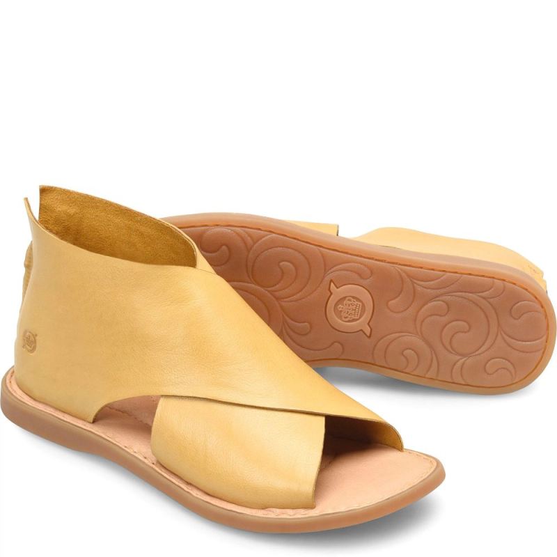 Born Women's Iwa Sandals - Yellow Ocra (Yellow)