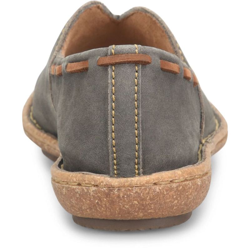 Born Women's Naya Slip-Ons & Lace-Ups - Grey Nubuck (Grey)