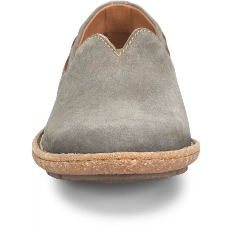 Born Women's Naya Slip-Ons & Lace-Ups - Grey Nubuck (Grey)