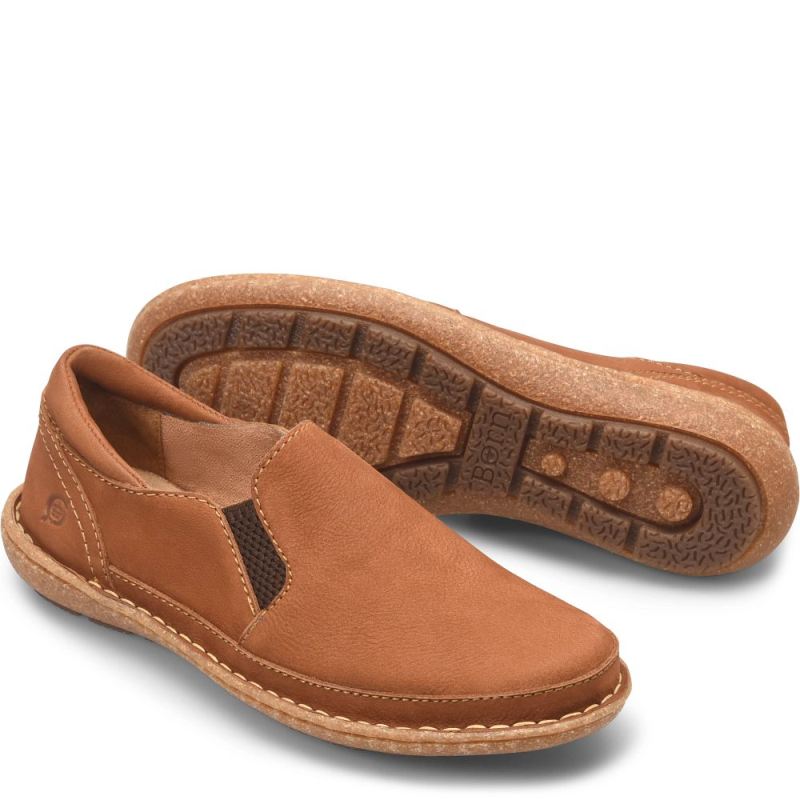 Born Women's Mayflower II Slip-Ons & Lace-Ups - Maple Leaf Nubuc