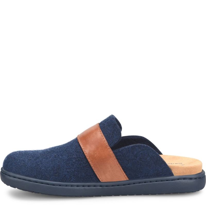 Born Women's Lia Clogs - Navy Felt Combo (Blue)