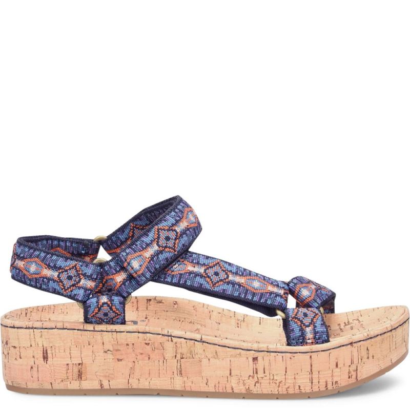 Born Women's Sirena Sandals - Navy Fabric (Multicolor)