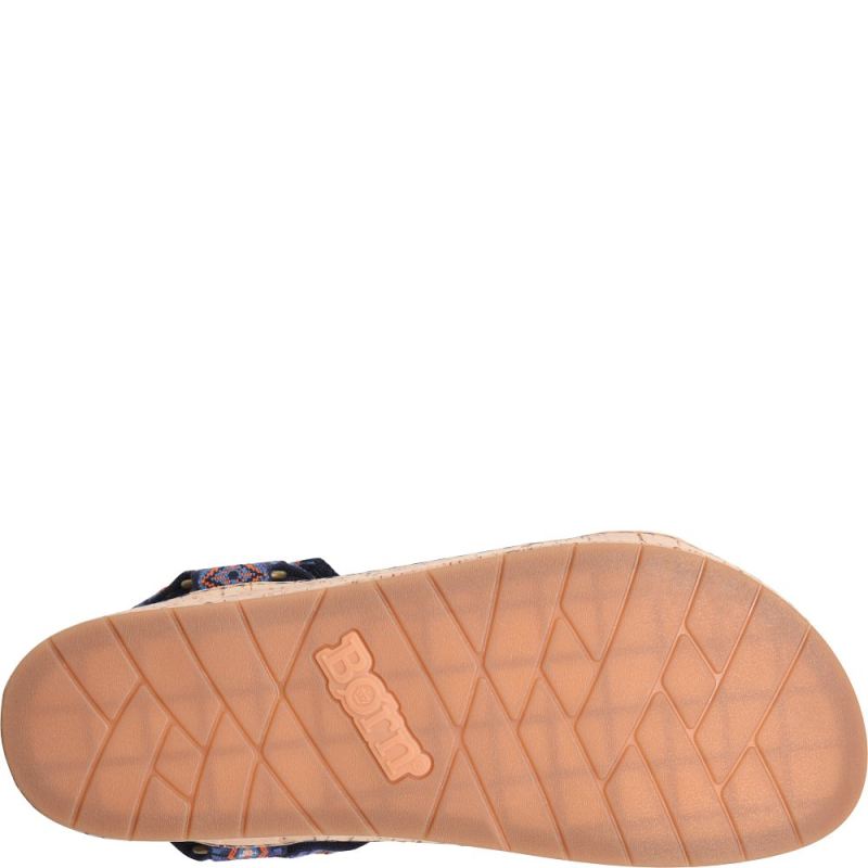 Born Women's Sirena Sandals - Navy Fabric (Multicolor)