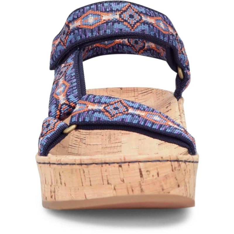 Born Women's Sirena Sandals - Navy Fabric (Multicolor)