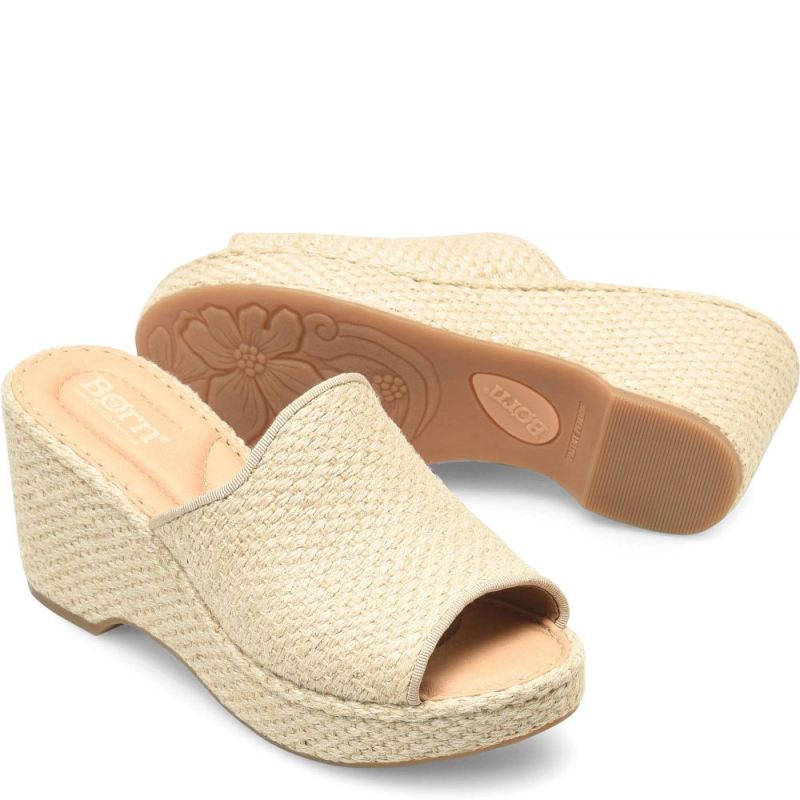 Born Women's Lilah Raffia Sandals - Natural Raffia (Tan)