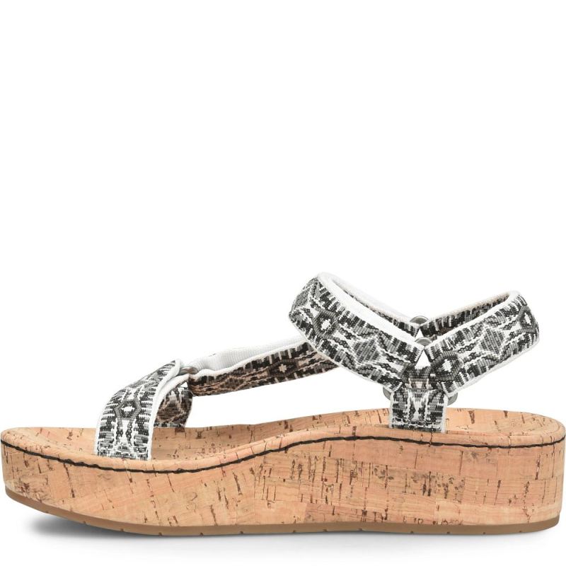 Born Women's Sirena Sandals - Black Fabric (Multicolor)