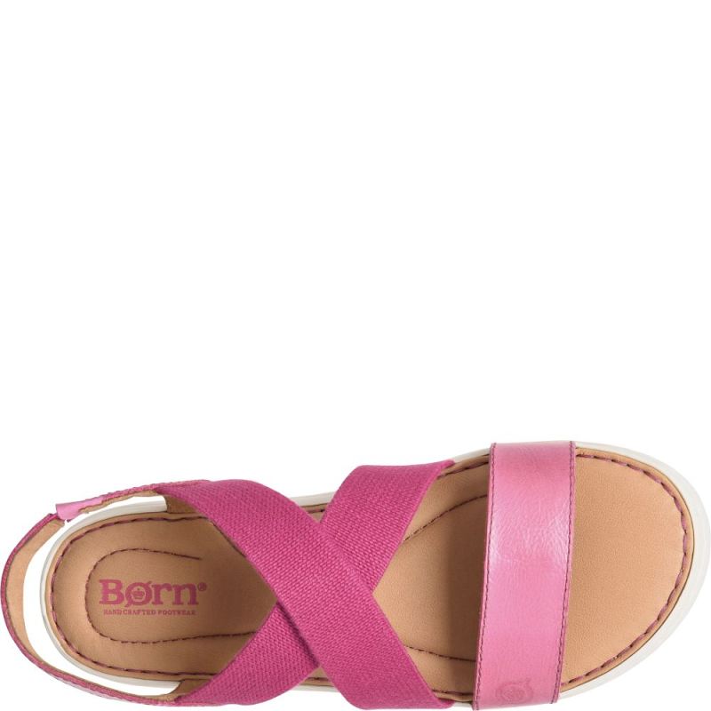 Born Women's Jayla Sandals - Dark Hot Pink Combo (Pink)