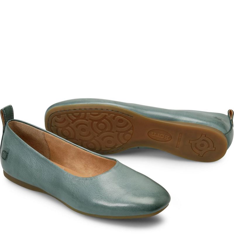 Born Women's Beca Flats - Pine Green (Green)