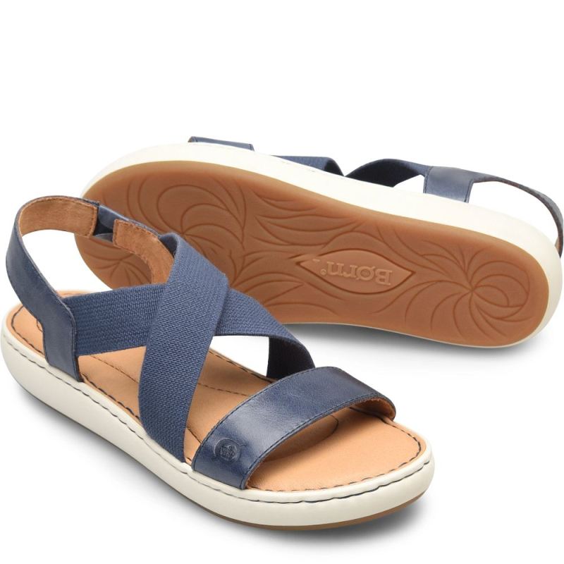 Born Women's Jayla Sandals - Navy Combo (Blue) Born Women's Jayla Sandals - Navy Combo (Blue)