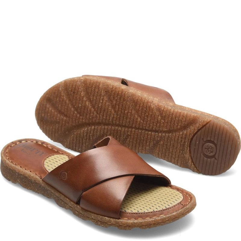 Born Women's Hana Basic Sandals - Light Brown (Brown) Born Women's Hana Basic Sandals - Light Brown (Brown)
