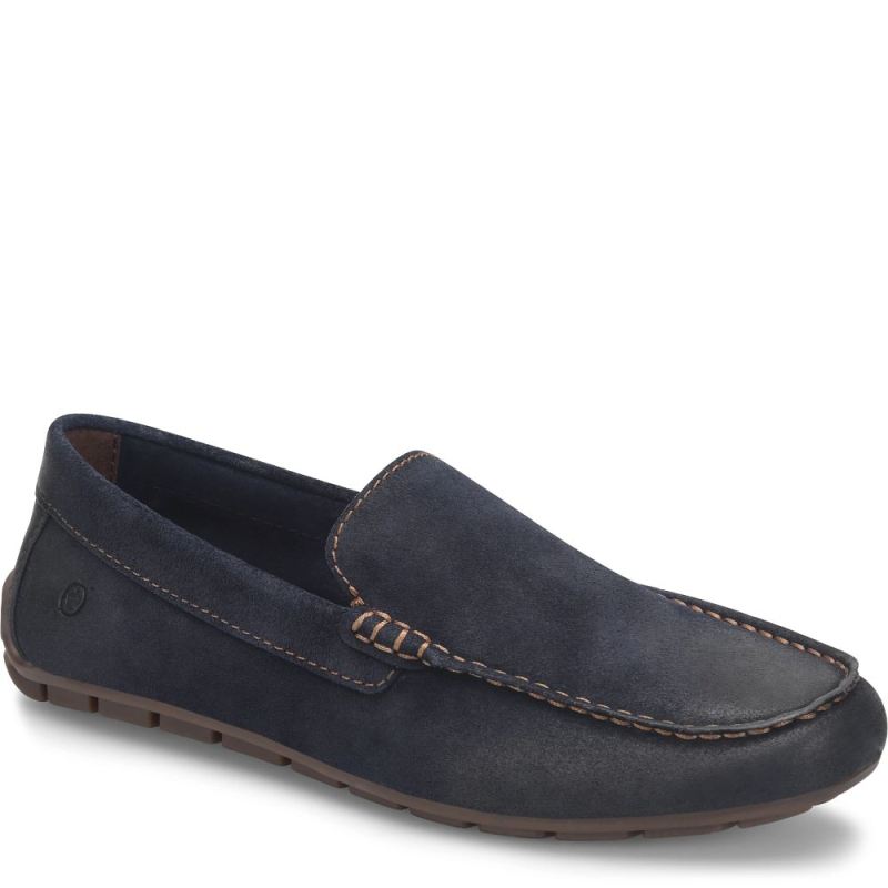 Born Men's Allan Slip-Ons & Lace-Ups - Navy Distressed (Blue)