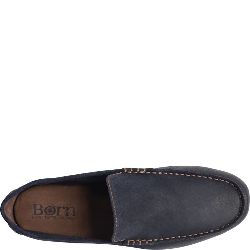 Born Men's Allan Slip-Ons & Lace-Ups - Navy Distressed (Blue)