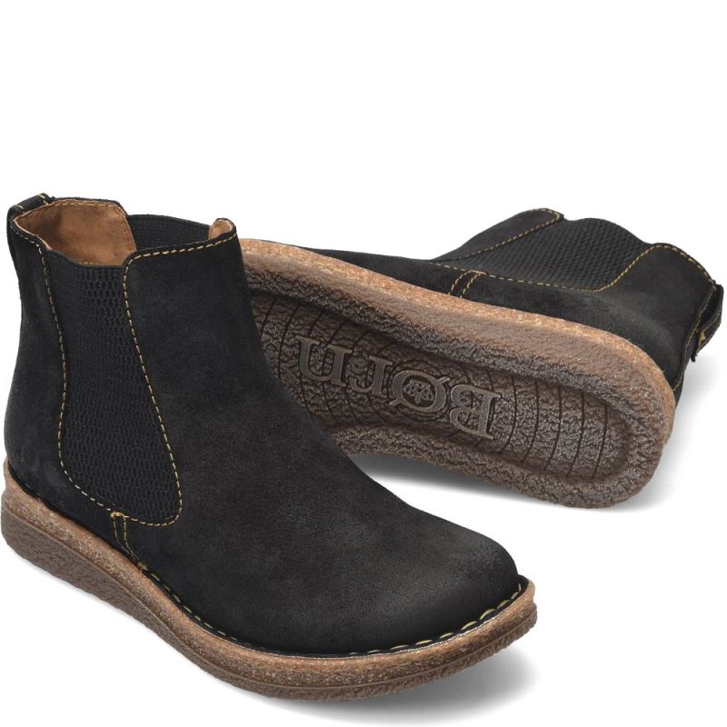 Born Women's Faline Boots - Black Distressed (Black)