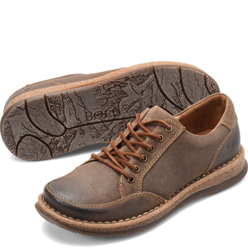 Born Men's Bronson Slip-Ons & Lace-Ups - Taupe Avola Distressed