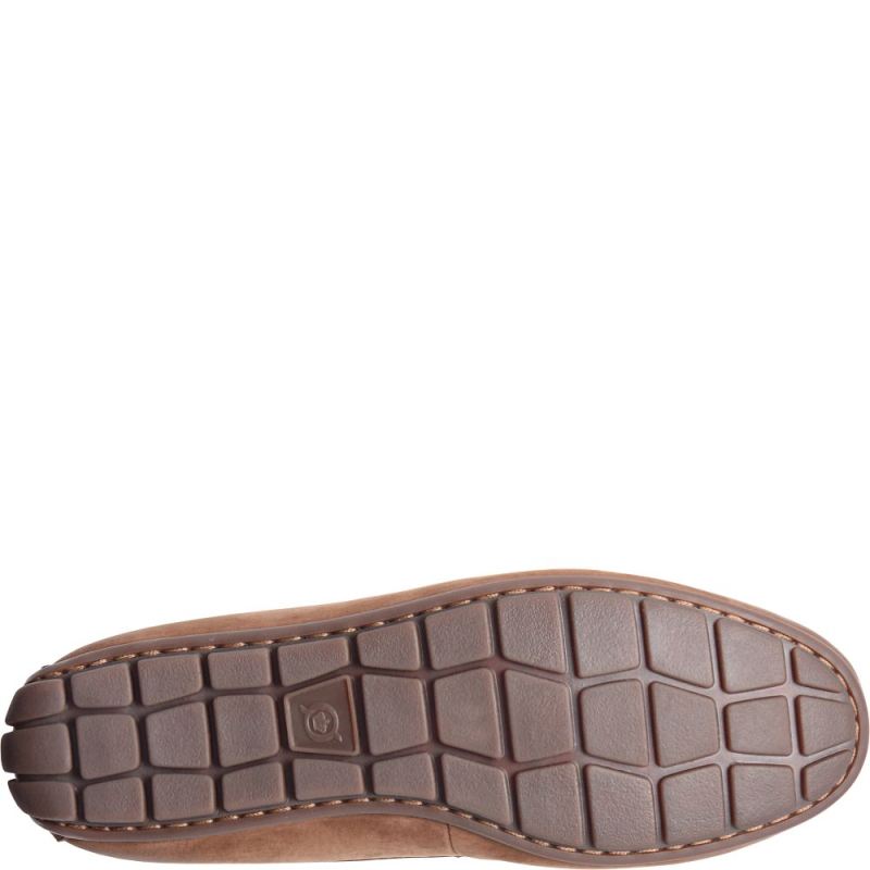 Born Men's Allan Shearling Slippers - Carafe Nubuck (Brown) - Click Image to Close