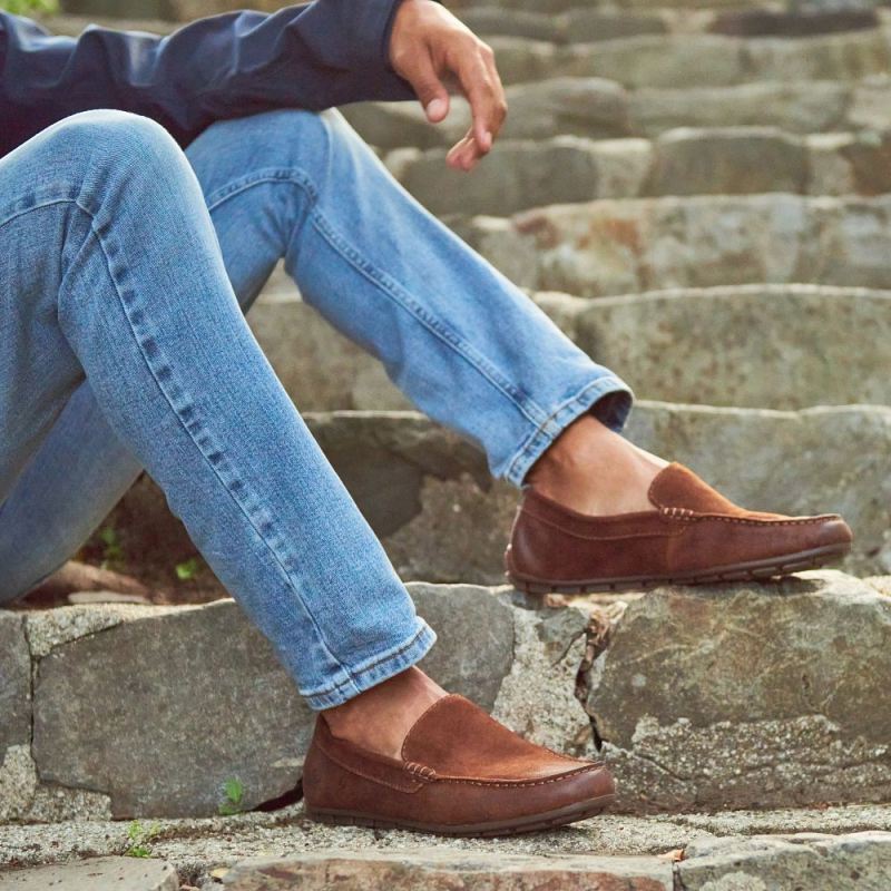 Born Men's Allan Shearling Slippers - Carafe Nubuck (Brown)