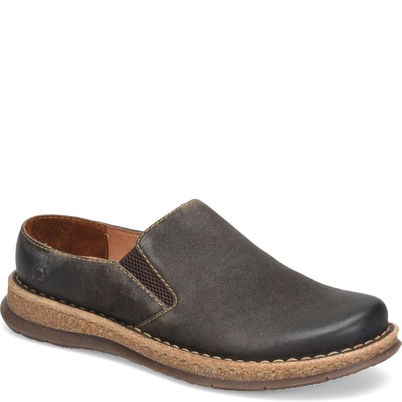 Born Men's Bryson Clog Slip-Ons & Lace-Ups - Dark Concrete Distr