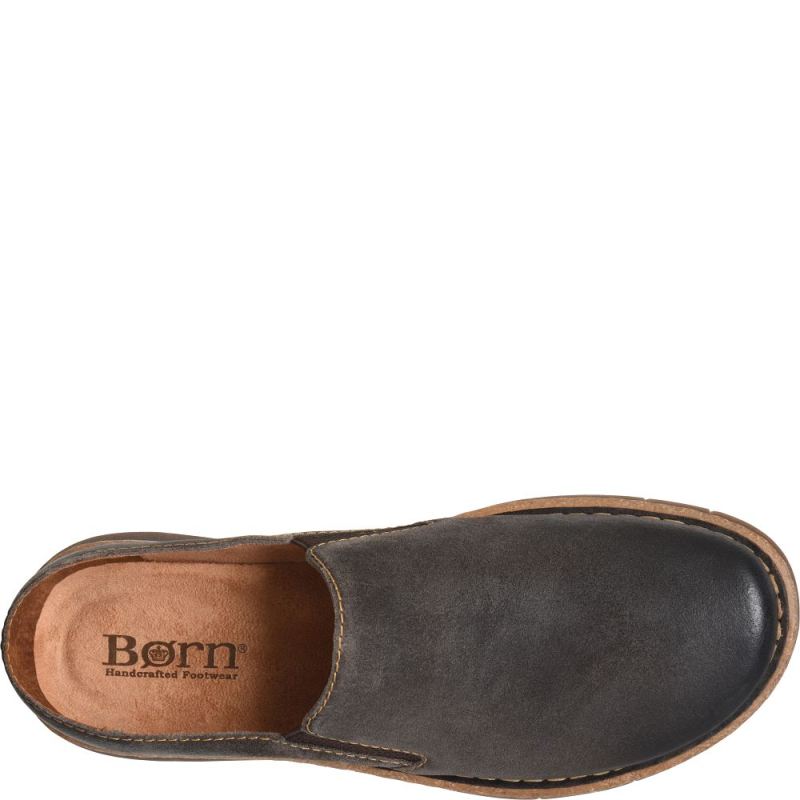 Born Men's Bryson Clog Slip-Ons & Lace-Ups - Dark Concrete Distr