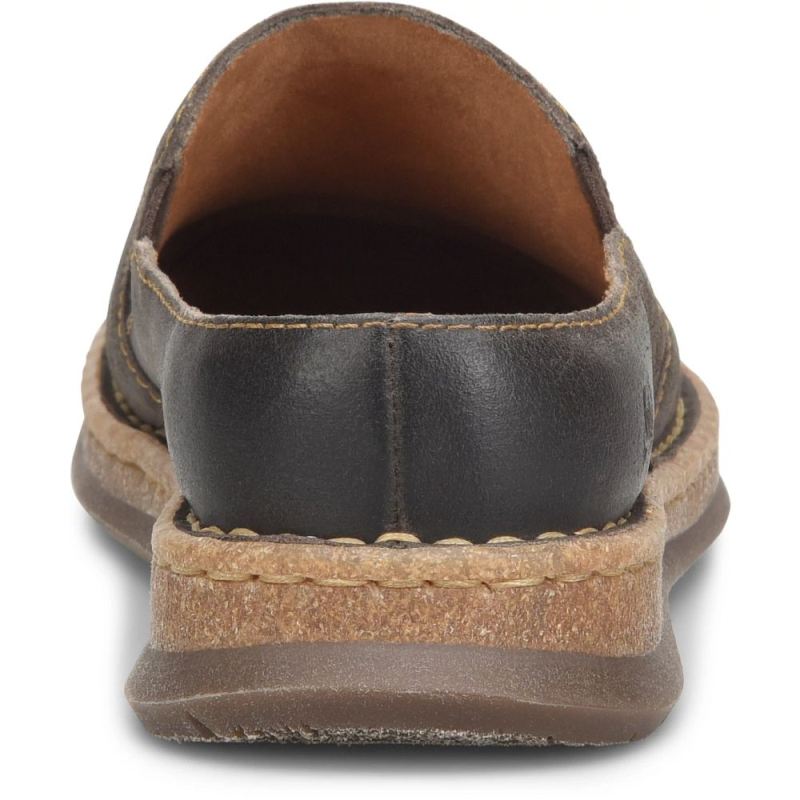 Born Men's Bryson Clog Slip-Ons & Lace-Ups - Dark Concrete Distr