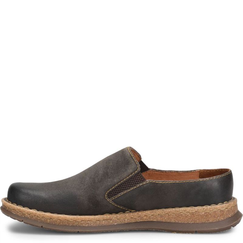 Born Men's Bryson Clog Slip-Ons & Lace-Ups - Dark Concrete Distr