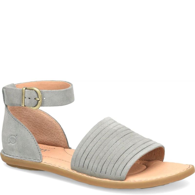 Born Women's Margot Sandals - Grey Army Suede (Grey)