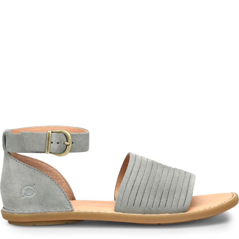 Born Women's Margot Sandals - Grey Army Suede (Grey)