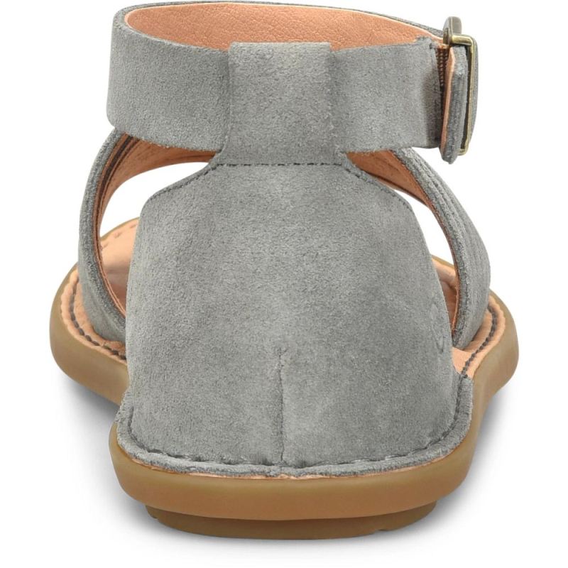 Born Women's Margot Sandals - Grey Army Suede (Grey)