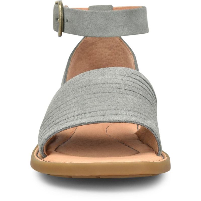 Born Women's Margot Sandals - Grey Army Suede (Grey)