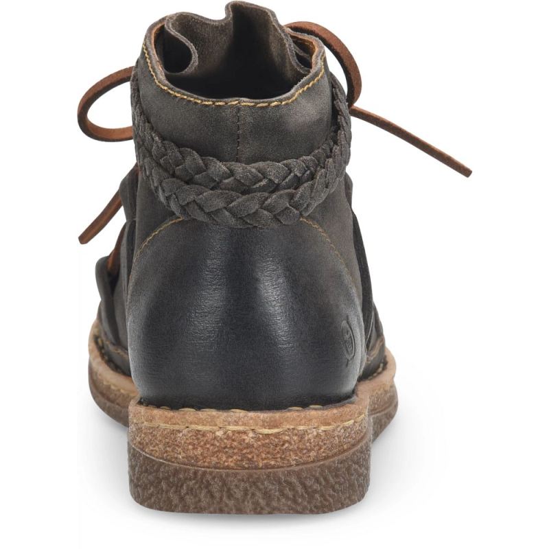 Born Women's Temple II Boots - Dark Concrete Distressed (Grey)