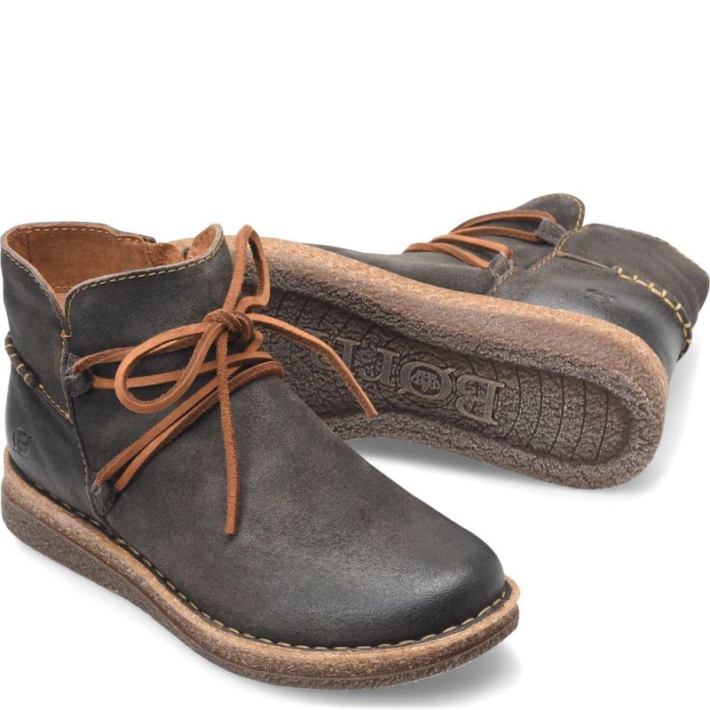 Born Women's Calyn Boots - Dark Grey Distressed (Grey)