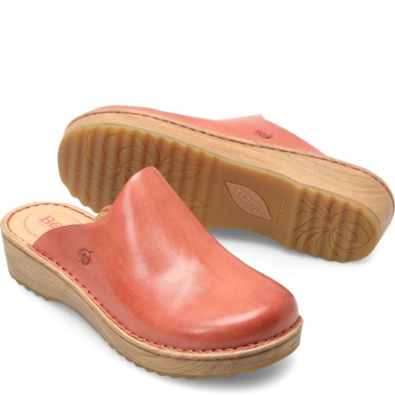 Born Women's Andy Clogs - Rust Cayenne (Red)