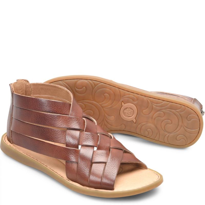 Born Women's Iwa Woven Sandals - Dark Tan Bourbon (Brown) Born Women's Iwa Woven Sandals - Dark Tan Bourbon (Brown)