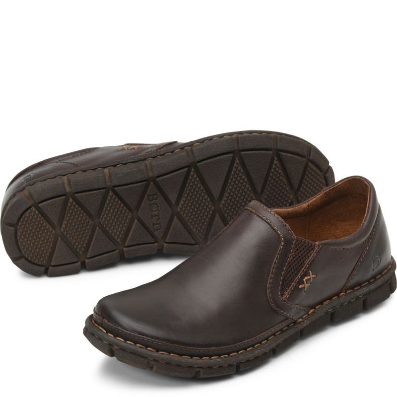 Born Men's Sawyer Slip-Ons & Lace-Ups - Dark Castano (Brown)