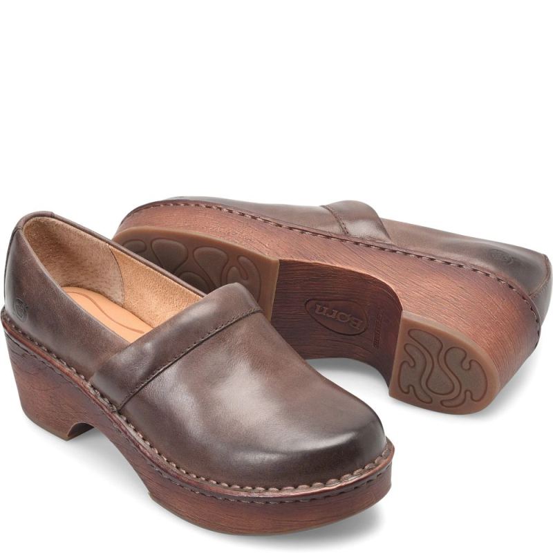 Born Women's Freya Clogs - Chocolate (Brown)