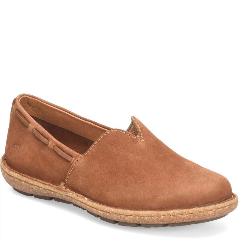 Born Women's Naya Slip-Ons & Lace-Ups - Maple Leaf Nubuck (Tan)