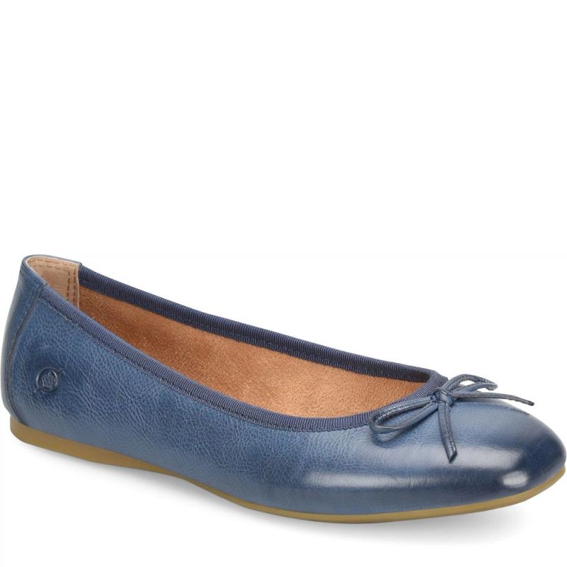 Born Women's Brin Flats - Navy Marine (Blue)