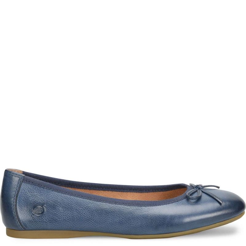Born Women's Brin Flats - Navy Marine (Blue)