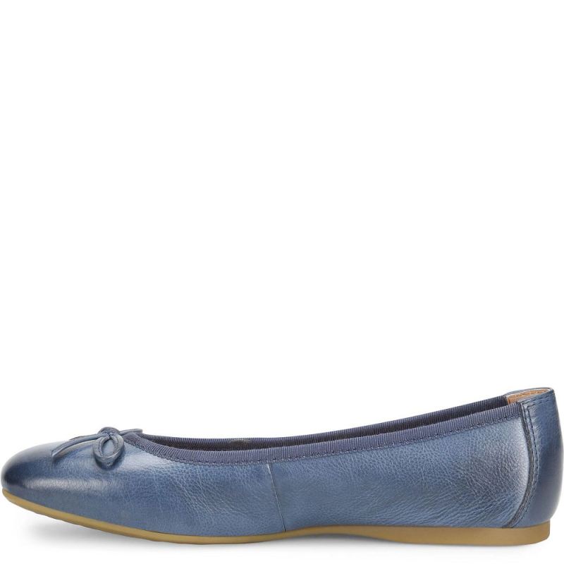 Born Women's Brin Flats - Navy Marine (Blue)