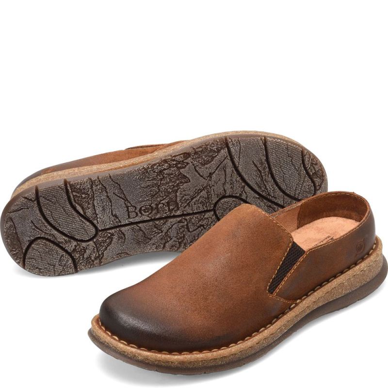 Born Men's Bryson Clog Slip-Ons & Lace-Ups - Glazed Ginger Distr