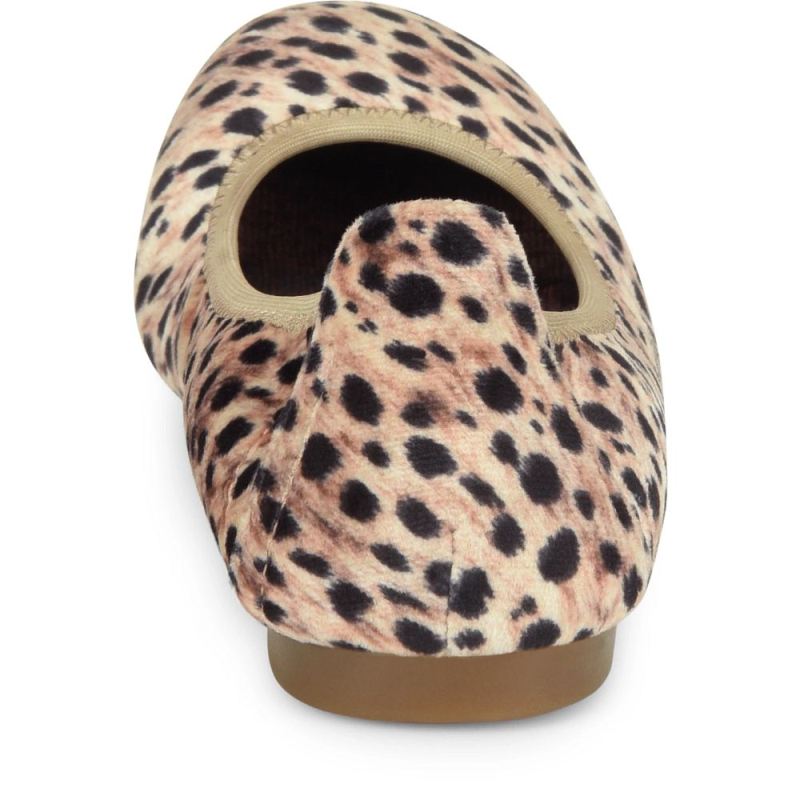 Born Women's Julianne Flats - Black Natural Leopard (Animal Prin