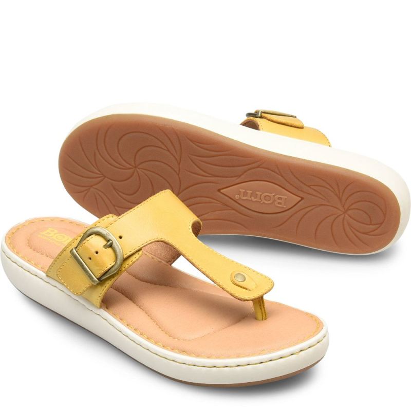 Born Women's Jules Sandals - Yellow Lemon (Yellow)