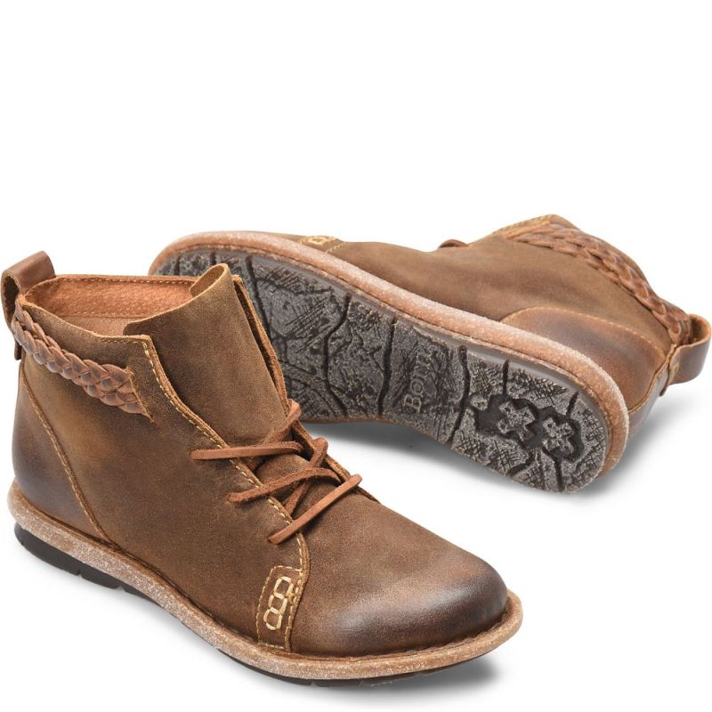 Born Women's Temple Boots - Taupe Distressed (Tan)