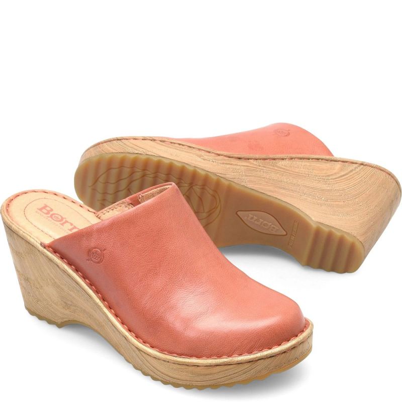 Born Women's Natalie Clogs - Rust Cayenne (Orange)