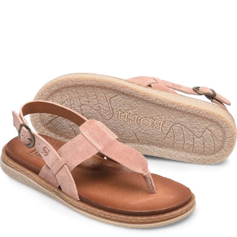 Born Women's Cammie Sandals - Blush Malve Suede (Pink)